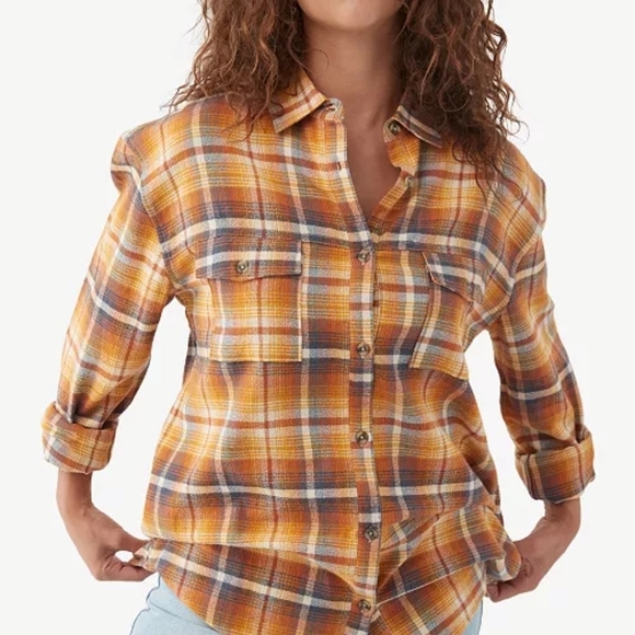 O'Neill Tops - O'Neill Women's Size Small Coat Check Cotton Flannel Button Down Shirt